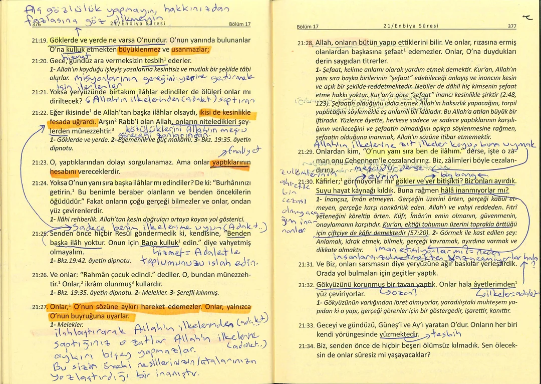 Surah Enbiyâ Ayah 23